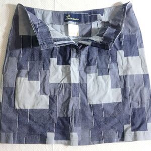 Women's Vintage Marie Claire PATCHES Patchwork Grey Skirt Size 13 WOWZER